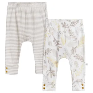 2-Pack Baby Neutral Natural Leaves Pants