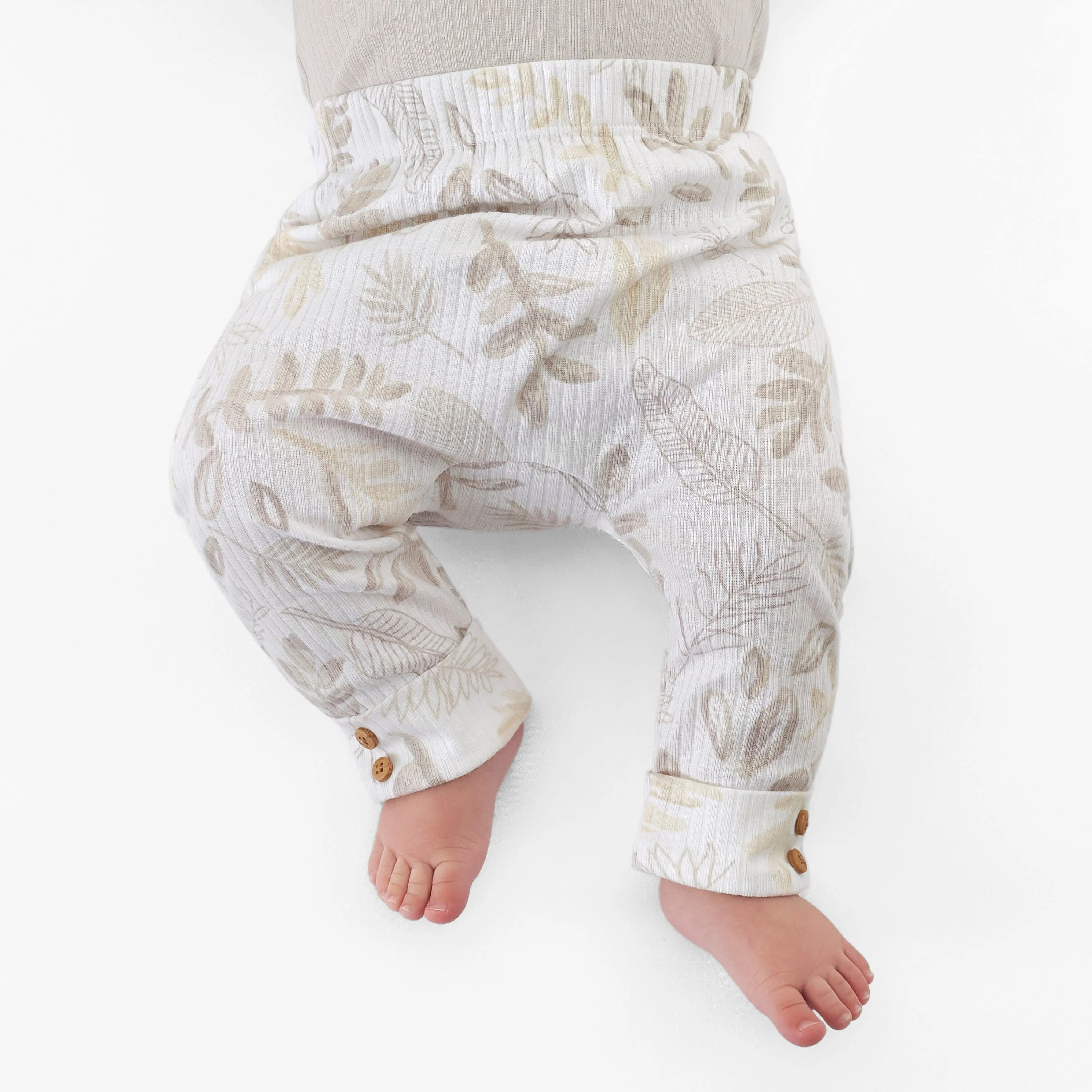 2-Pack Baby Neutral Natural Leaves Pants