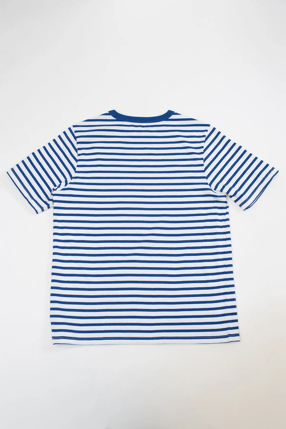 2M14.66101 - 7.9oz Circular Knit Relaxed Fit Stripe T-Shirt - Vintage Blue, White