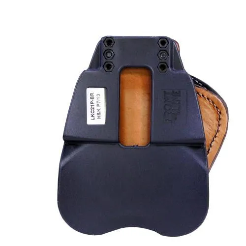 3 Layer Synthetic Leather Paddle Holster - H&K P7-13, Brown, Right Hand