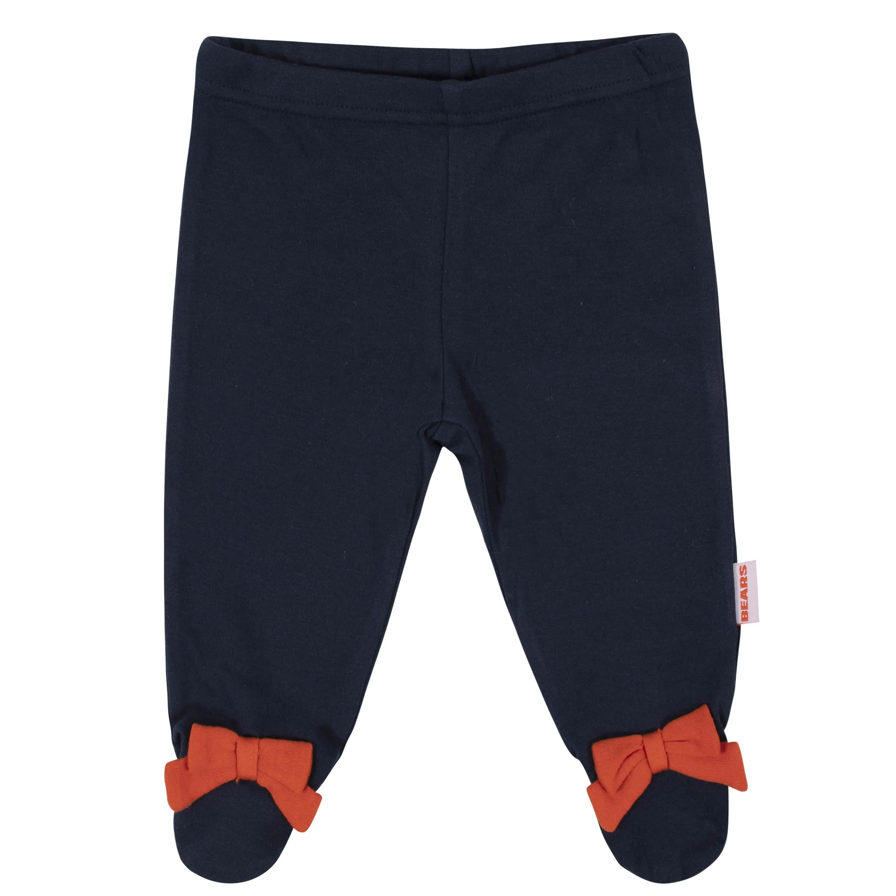 3-Piece Baby Girls Chicago Bears Bodysuit, Footed Pant, and Cap Set