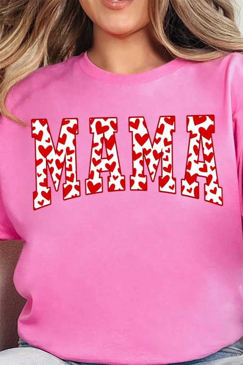 All The Hearts Mama Red Short Sleeve Relaxed Fit T-Shirt