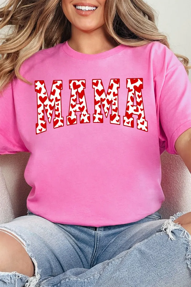 All The Hearts Mama Red Short Sleeve Relaxed Fit T-Shirt