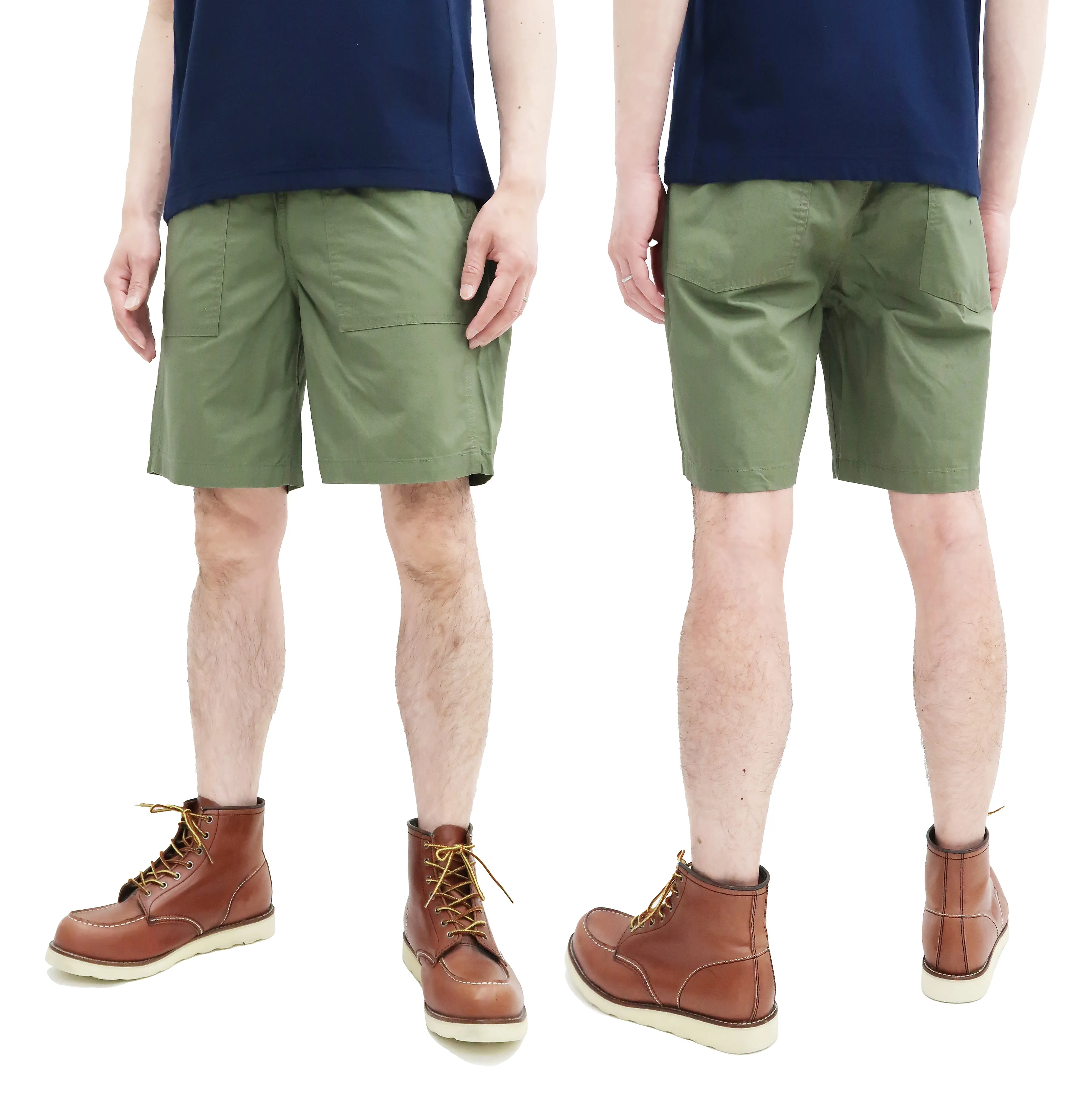 Alpha Industries Shorts Men's Drawstring Elastic Waist Shorts with Pork Chop Pockets TB2037 003 Olive