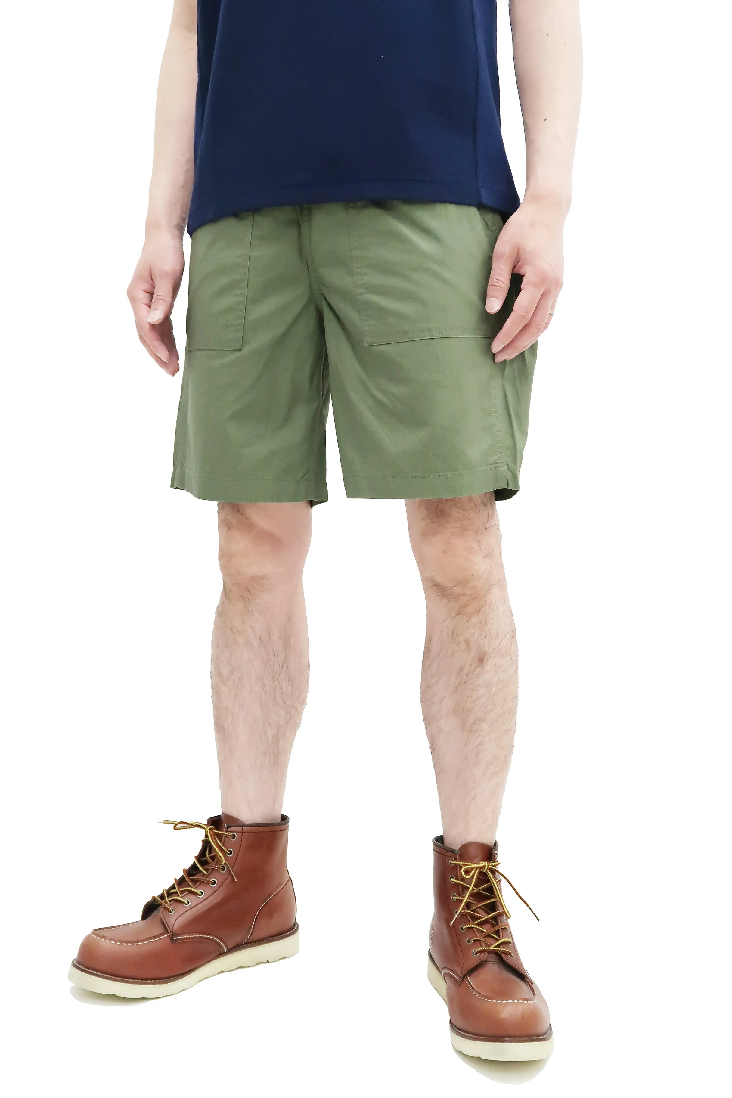 Alpha Industries Shorts Men's Drawstring Elastic Waist Shorts with Pork Chop Pockets TB2037 003 Olive