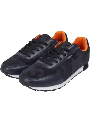 Ambush Camo Print Lace Up Trainers in Sargasso Blue - Tokyo Laundry