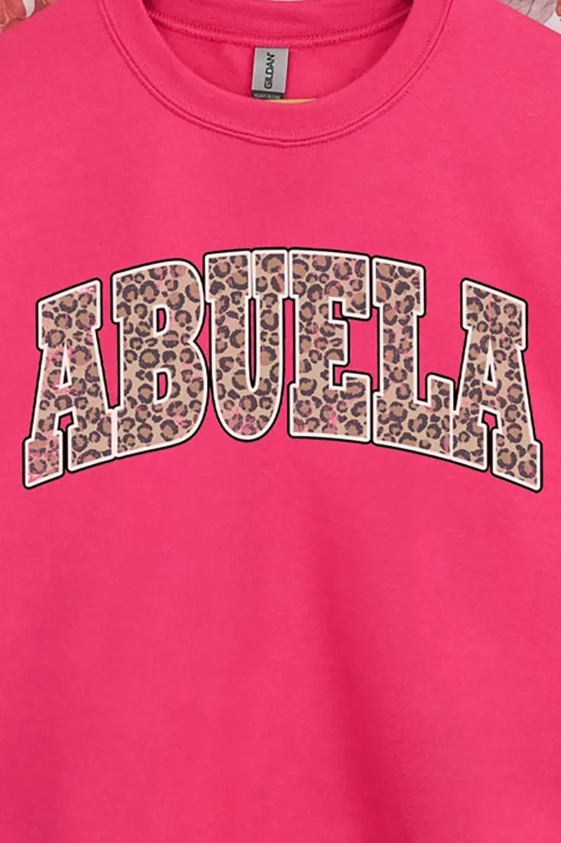 Arched Abuela Leopard Heavy-weight Crew Sweatshirt