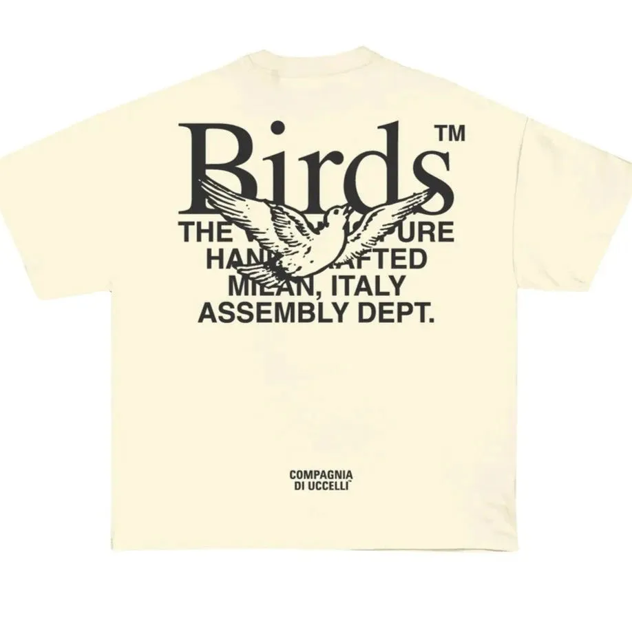 Birds "Passion of Birds" Ivory Oversized Ultra Premium S/S T-Shirt