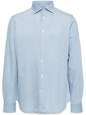 Button-Up Denim Shirt