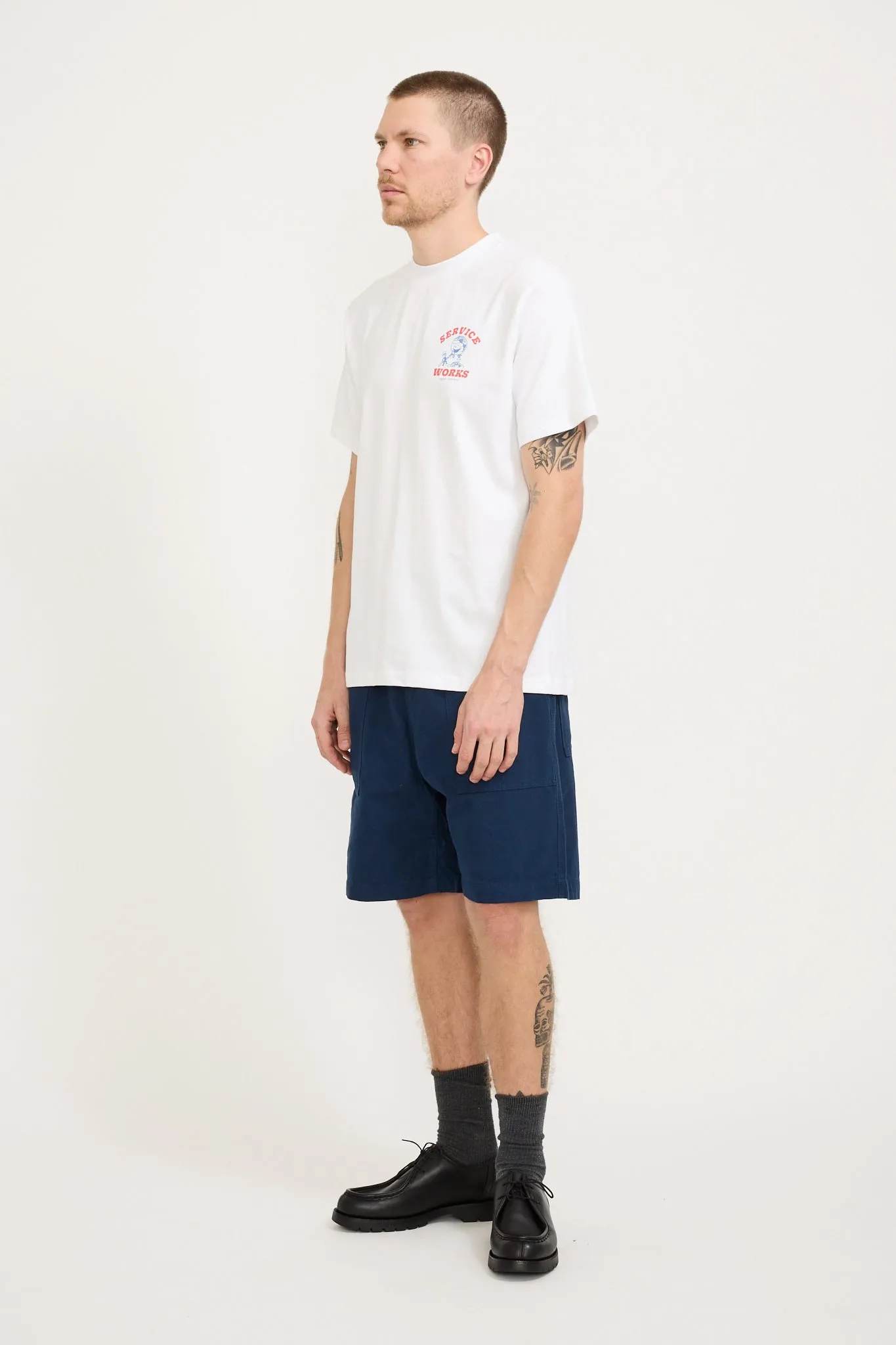 Classic Canvas Chef Shorts Navy