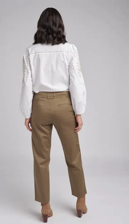 Classic cropped pant brown