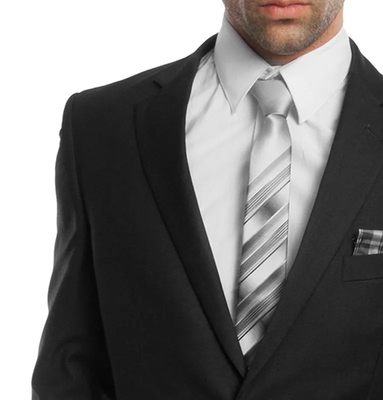 Classic Solid Black Modern Fit Men's Suit