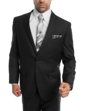 Classic Solid Black Modern Fit Men's Suit