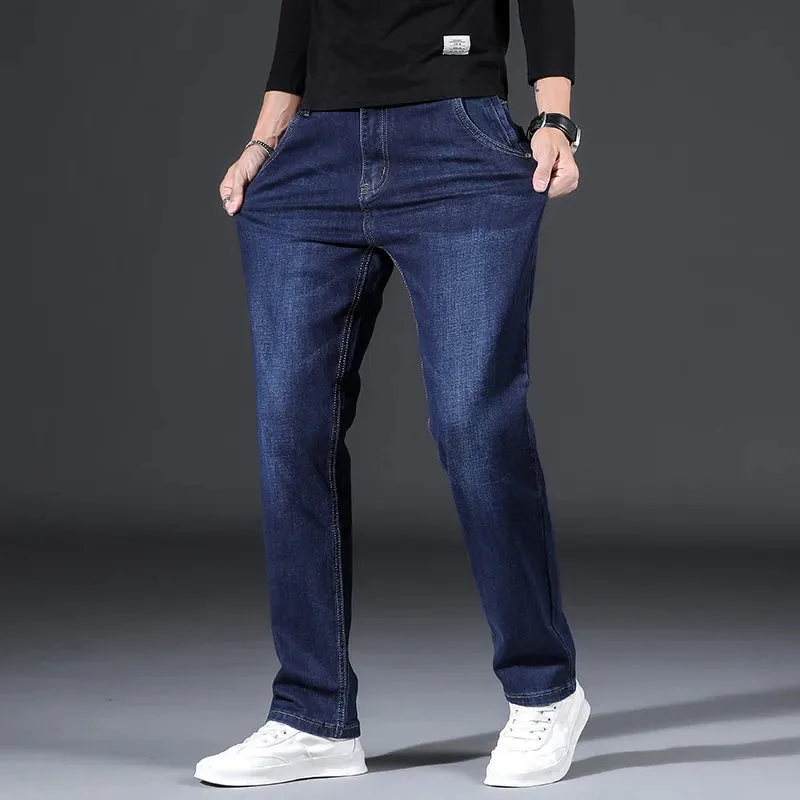 Classic Straight Leg Volcanic Denim Jeans