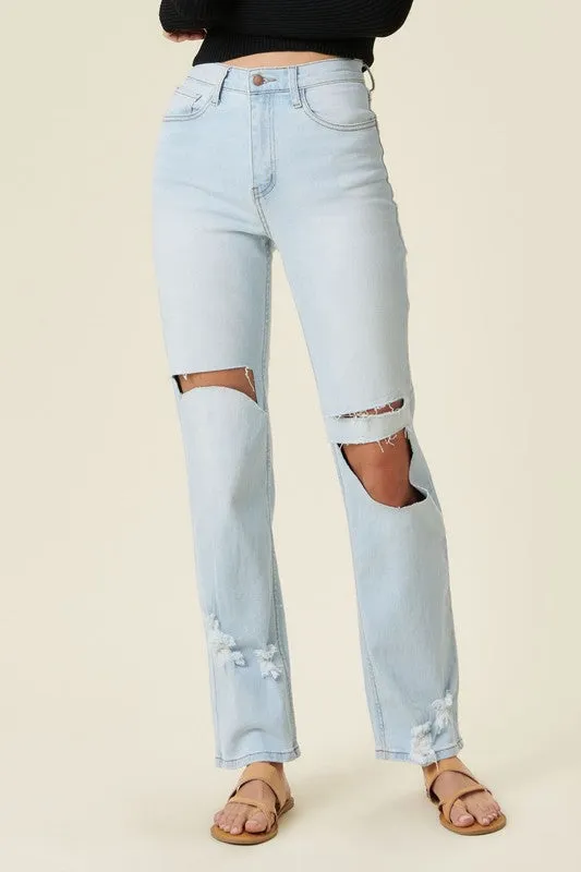 Distressed Wide Leg Jeans *Online Only*