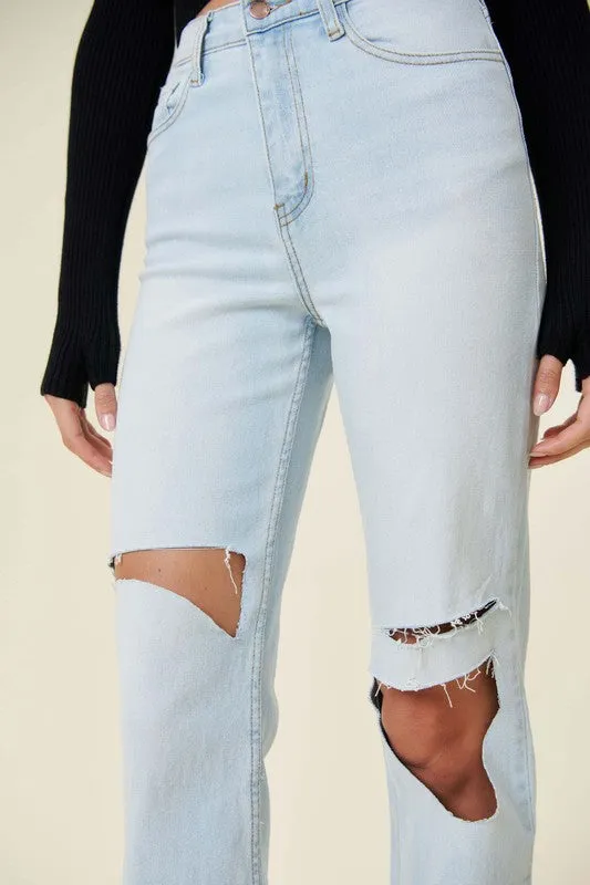 Distressed Wide Leg Jeans *Online Only*