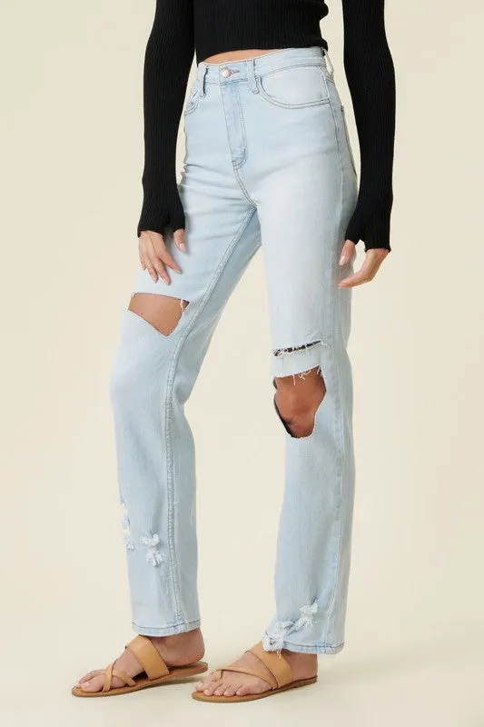 Distressed Wide Leg Jeans *Online Only*