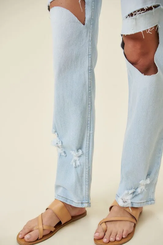 Distressed Wide Leg Jeans *Online Only*