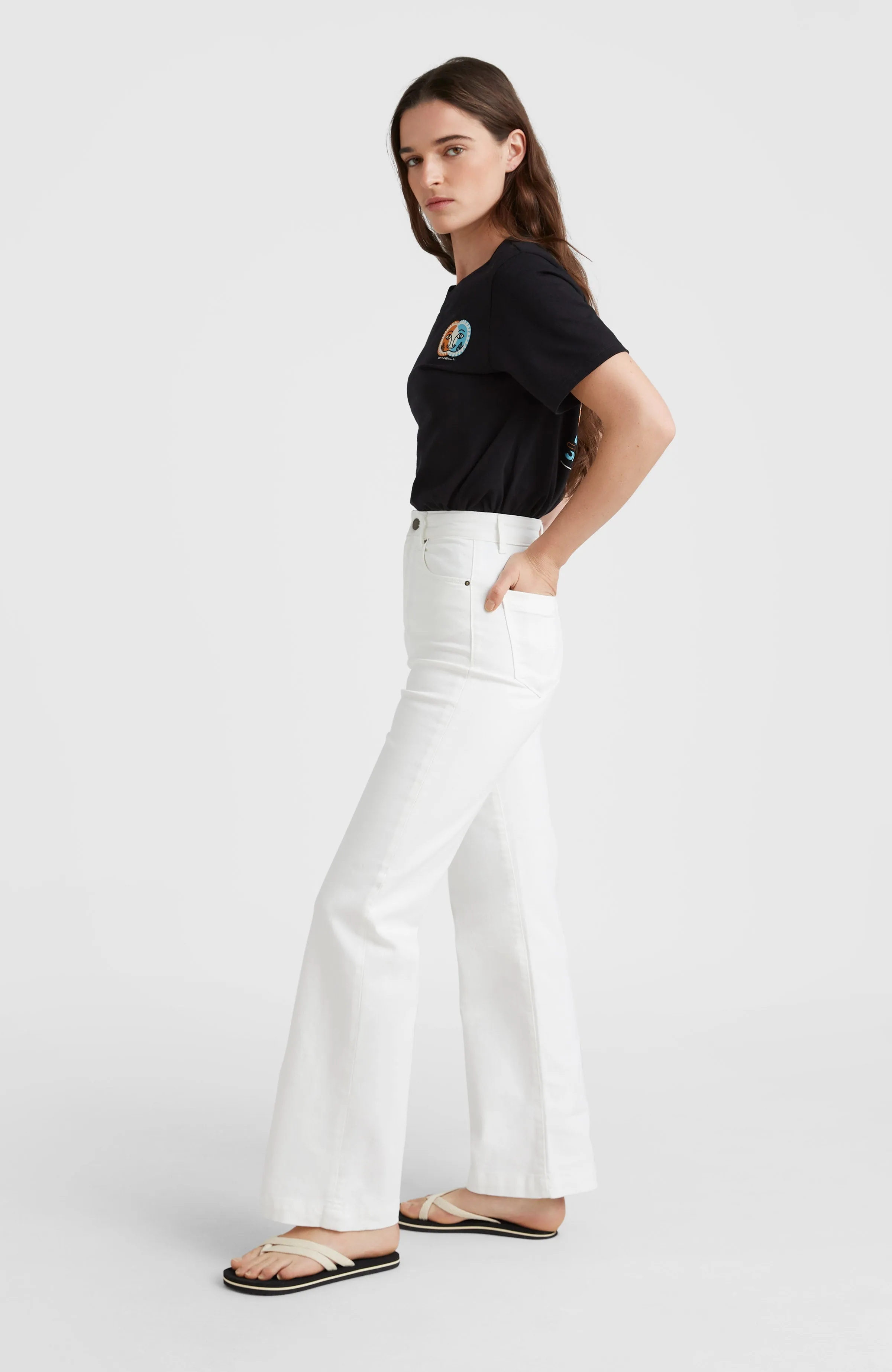 Dive Twill High-Waist Pants | Snow White