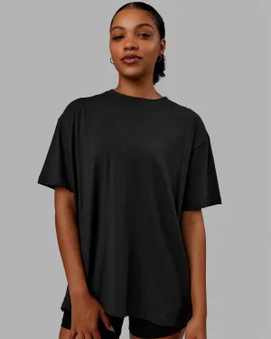 E.T.J FLXCotton Oversized Tee - Phantom-Black