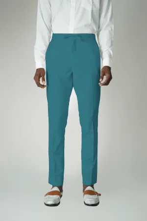 Extended Length Long Sleeve Wool Pants in Green