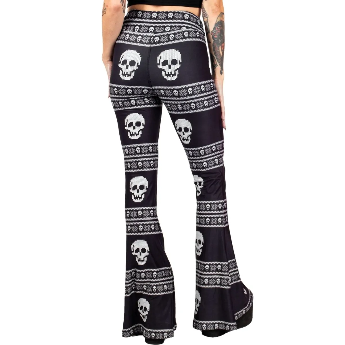 Knit Skull Hellz Bellz Flares