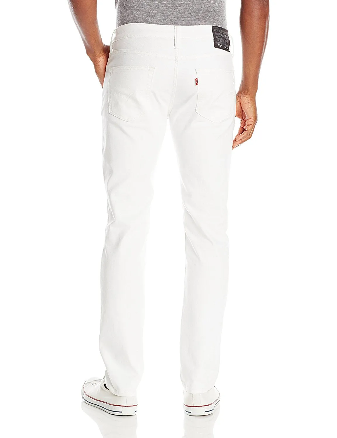 Levi's Men's 511 Slim Fit Jean, White - Stretch