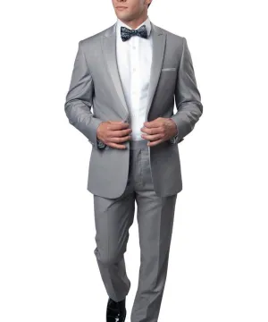 Light Grey Slim Men's Tuxedo Suit