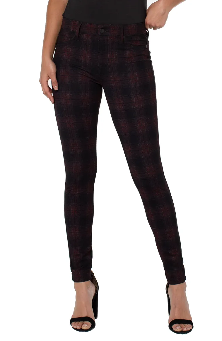 Liverpool Madonna Skinny 29" - Black Red Shadow Plaid