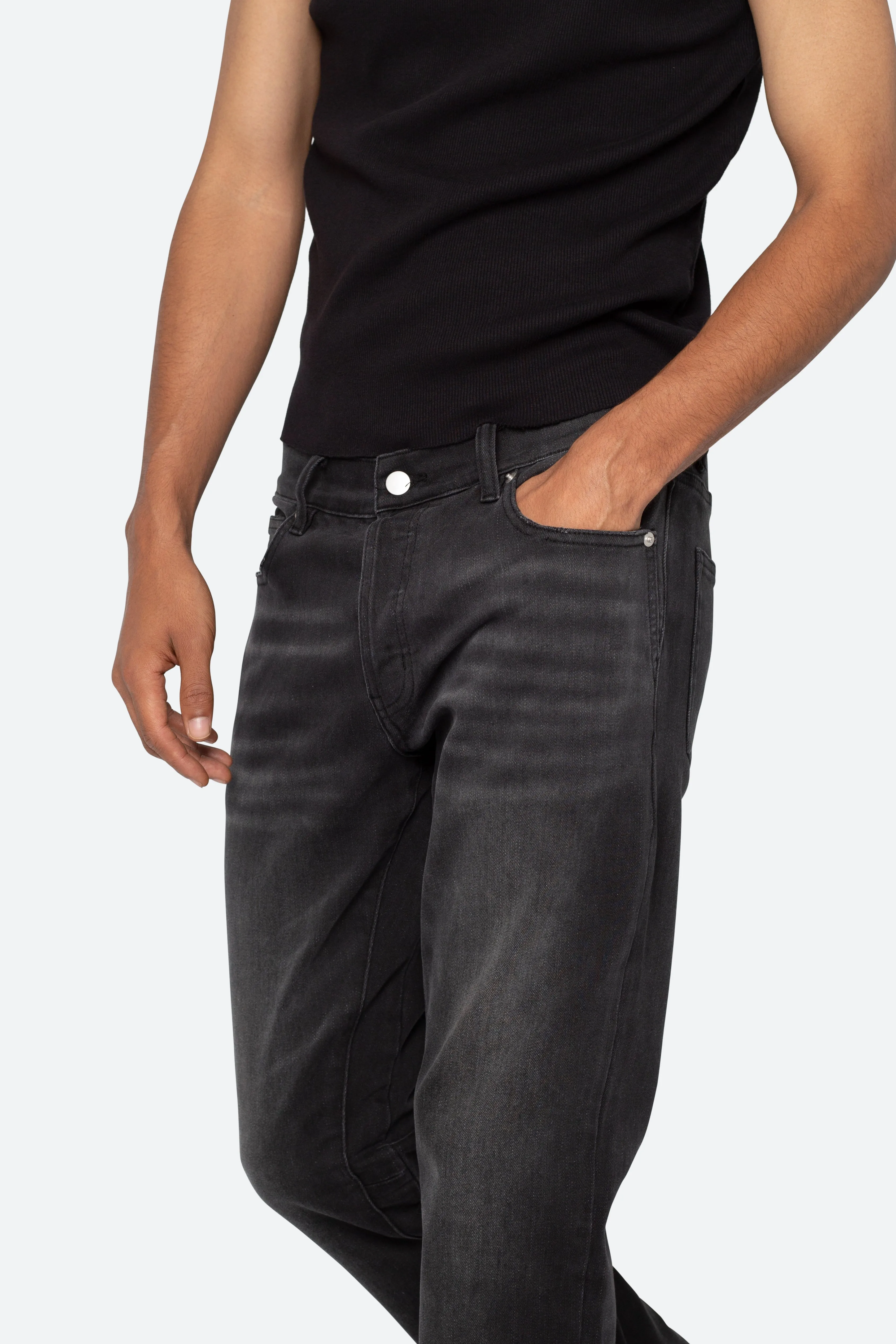 M524 Slim Stacked Denim - Washed Black