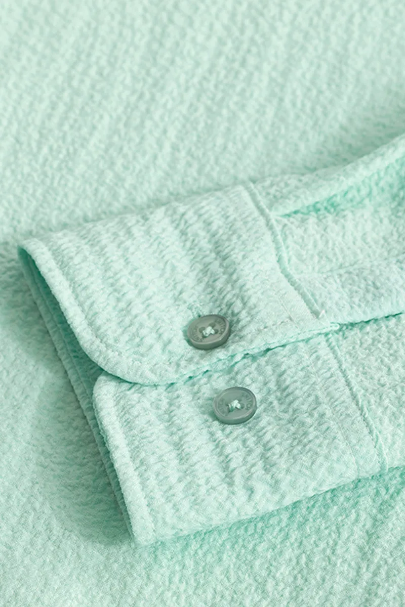 Mash Wrinkle Pastel Green Shirt