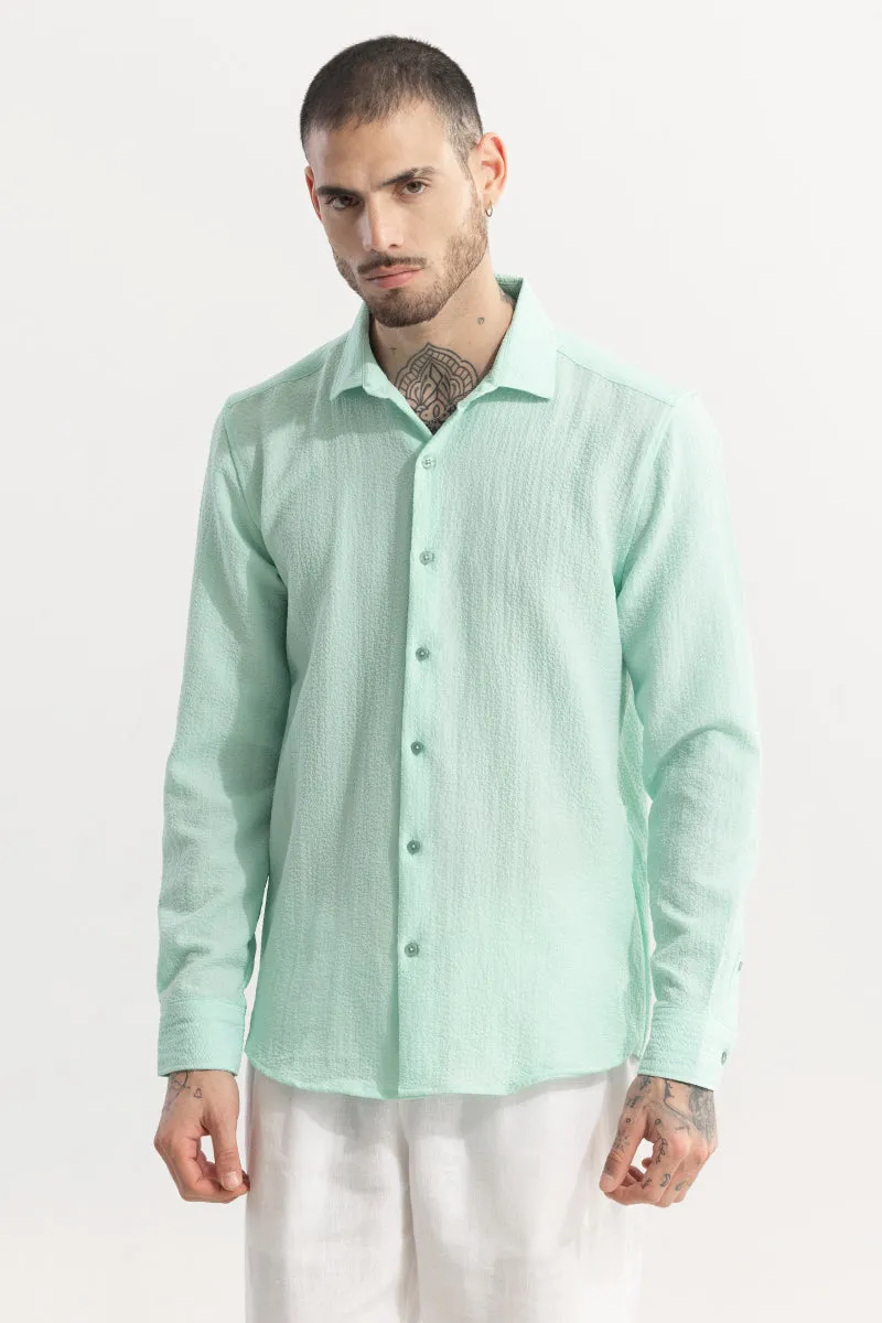 Mash Wrinkle Pastel Green Shirt