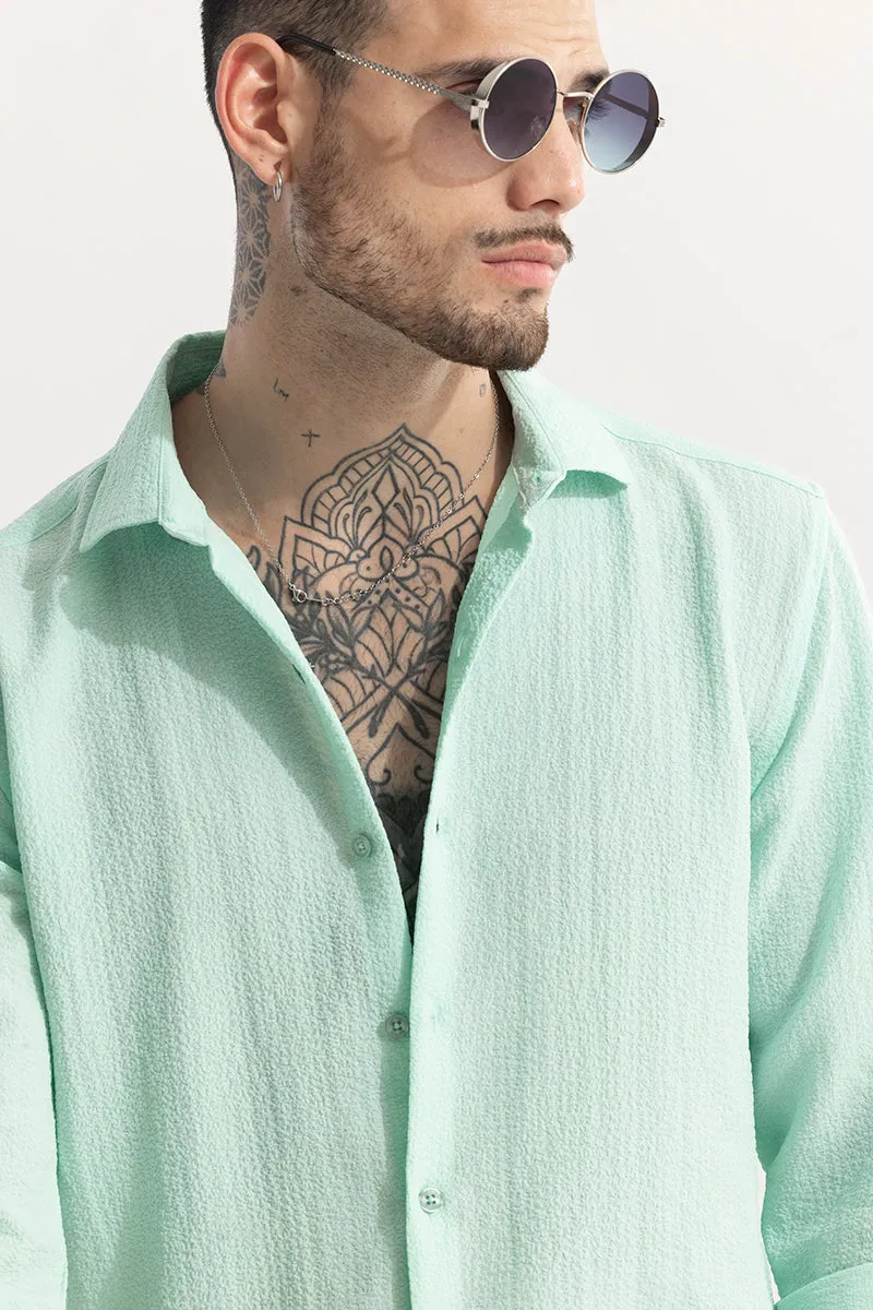 Mash Wrinkle Pastel Green Shirt