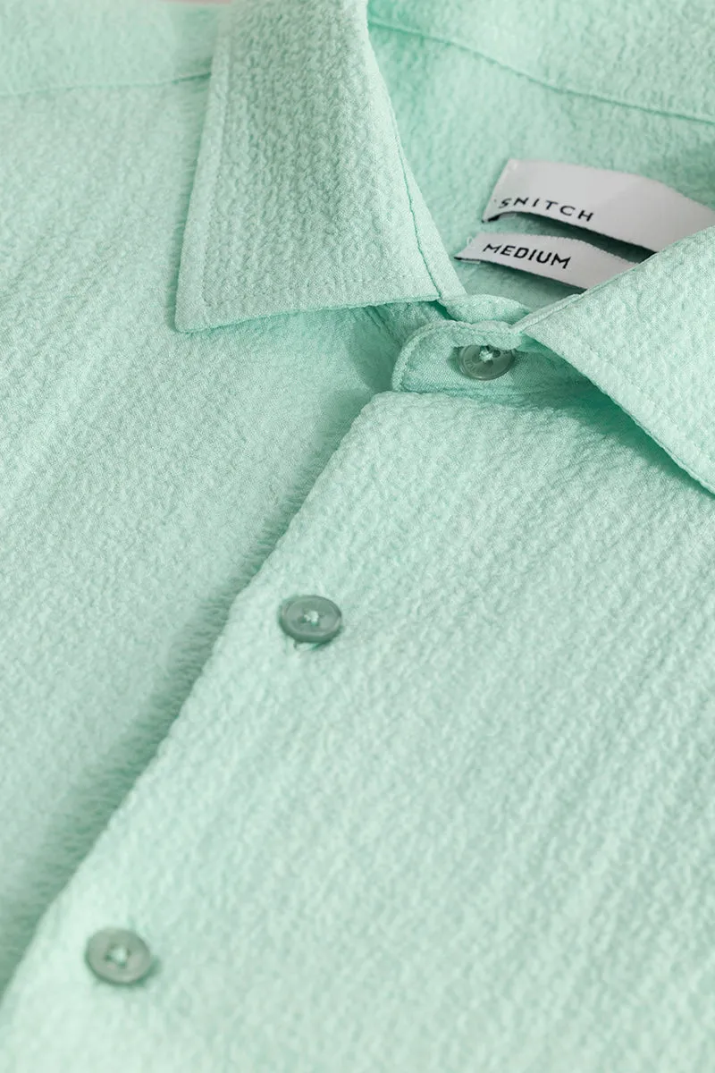 Mash Wrinkle Pastel Green Shirt