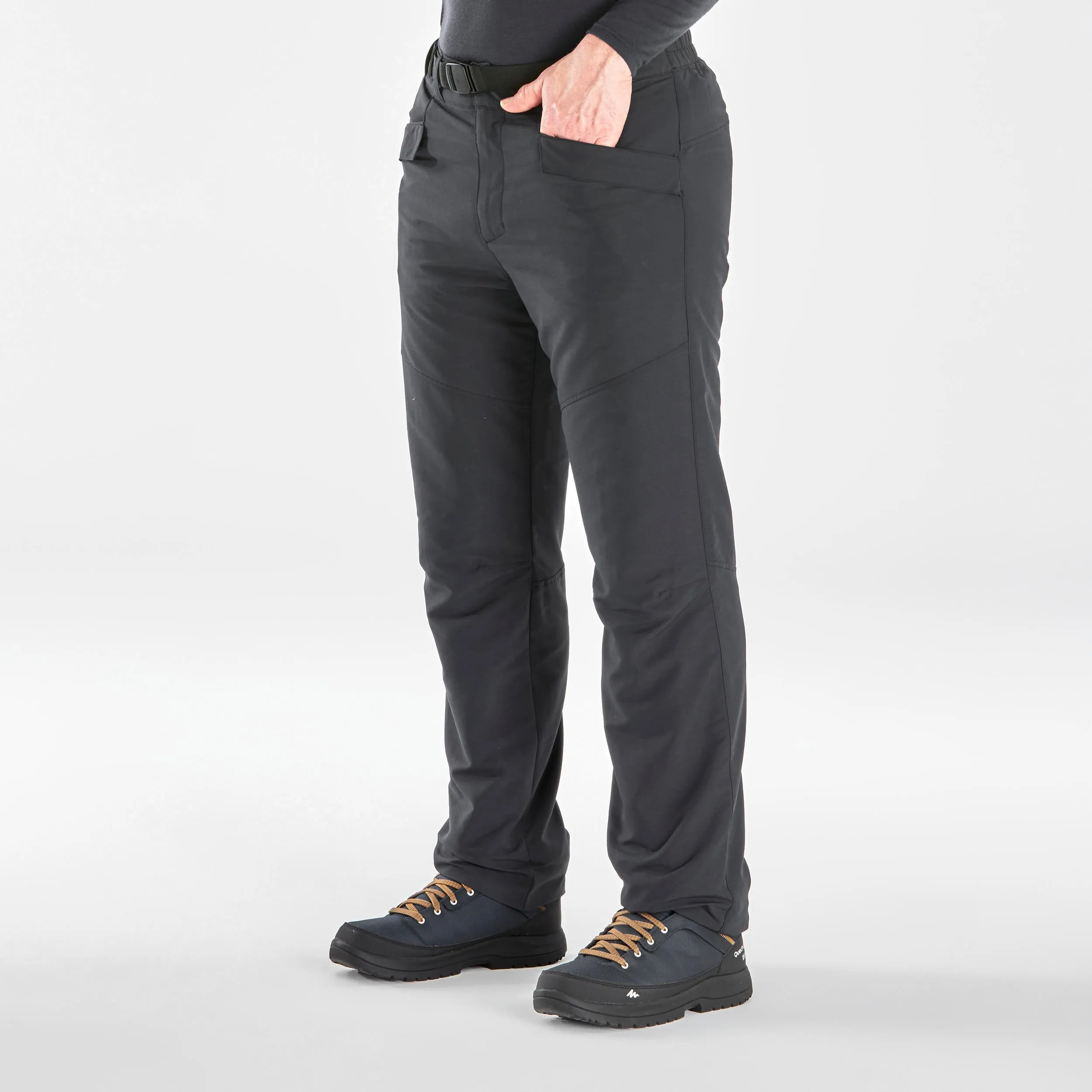 Quechua SH100 Mens Warm Black Hiking Trousers