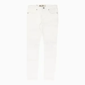 Men's White Slim Denim Pant