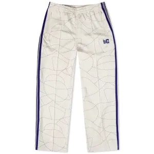 Needles Dc Printed Poly Smooth Sweatpants, Ivory