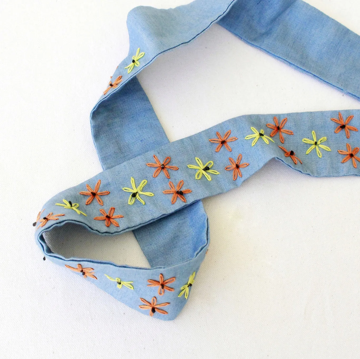 Nikki Fabric Belt - light blue