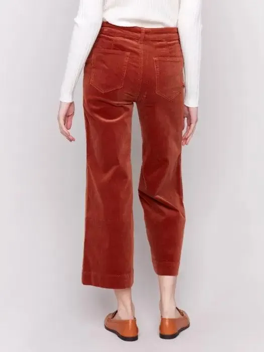 Patch Pocket Corduroy Flare Pants