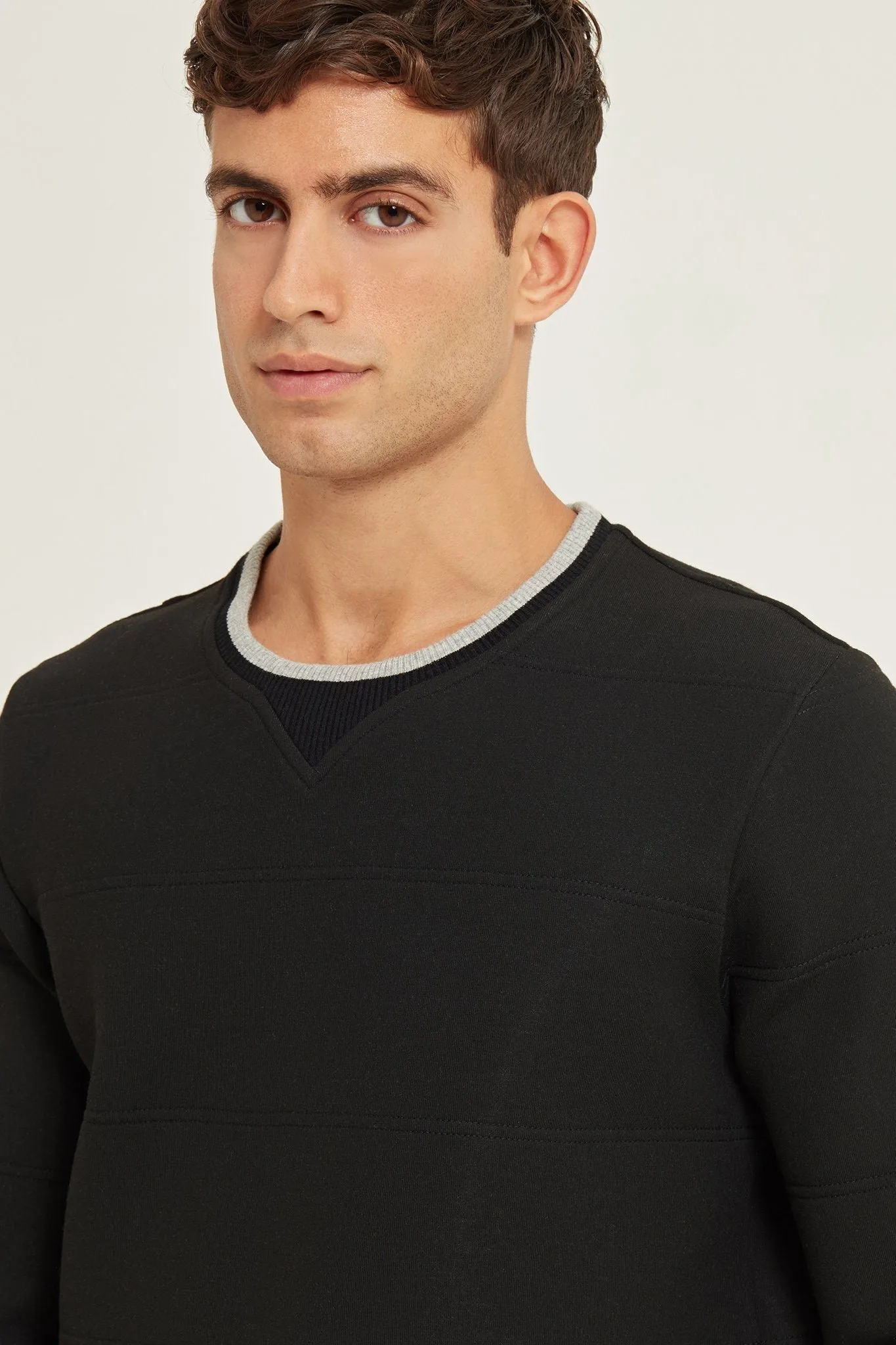 Quilted Bonded Cotton-Jersey Sweatshirt