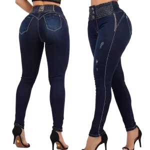 Rhero Women's High Waisted Ripped Jeans Pants with Butt Lift 56743