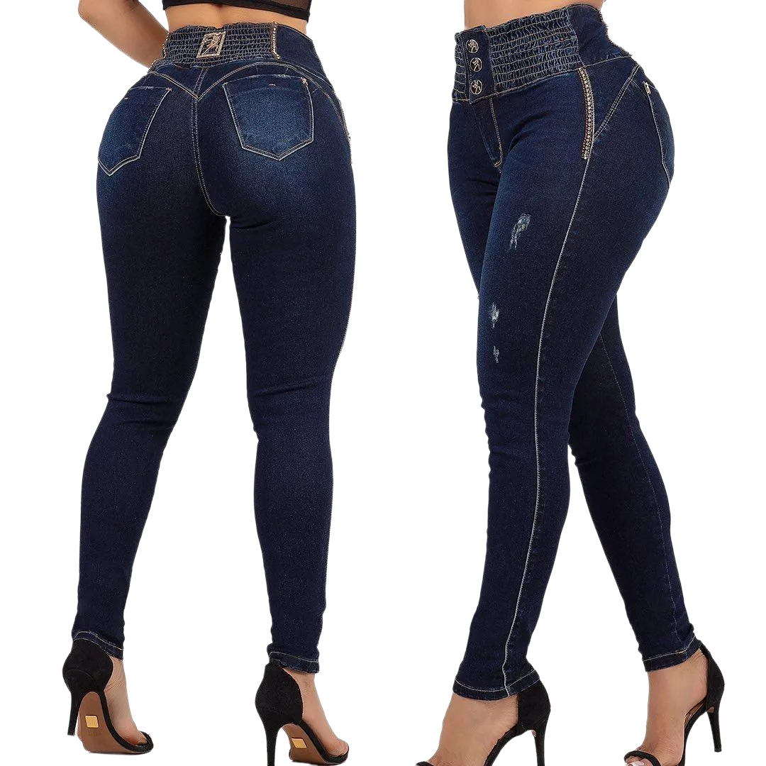 Rhero Women's High Waisted Ripped Jeans Pants with Butt Lift 56743