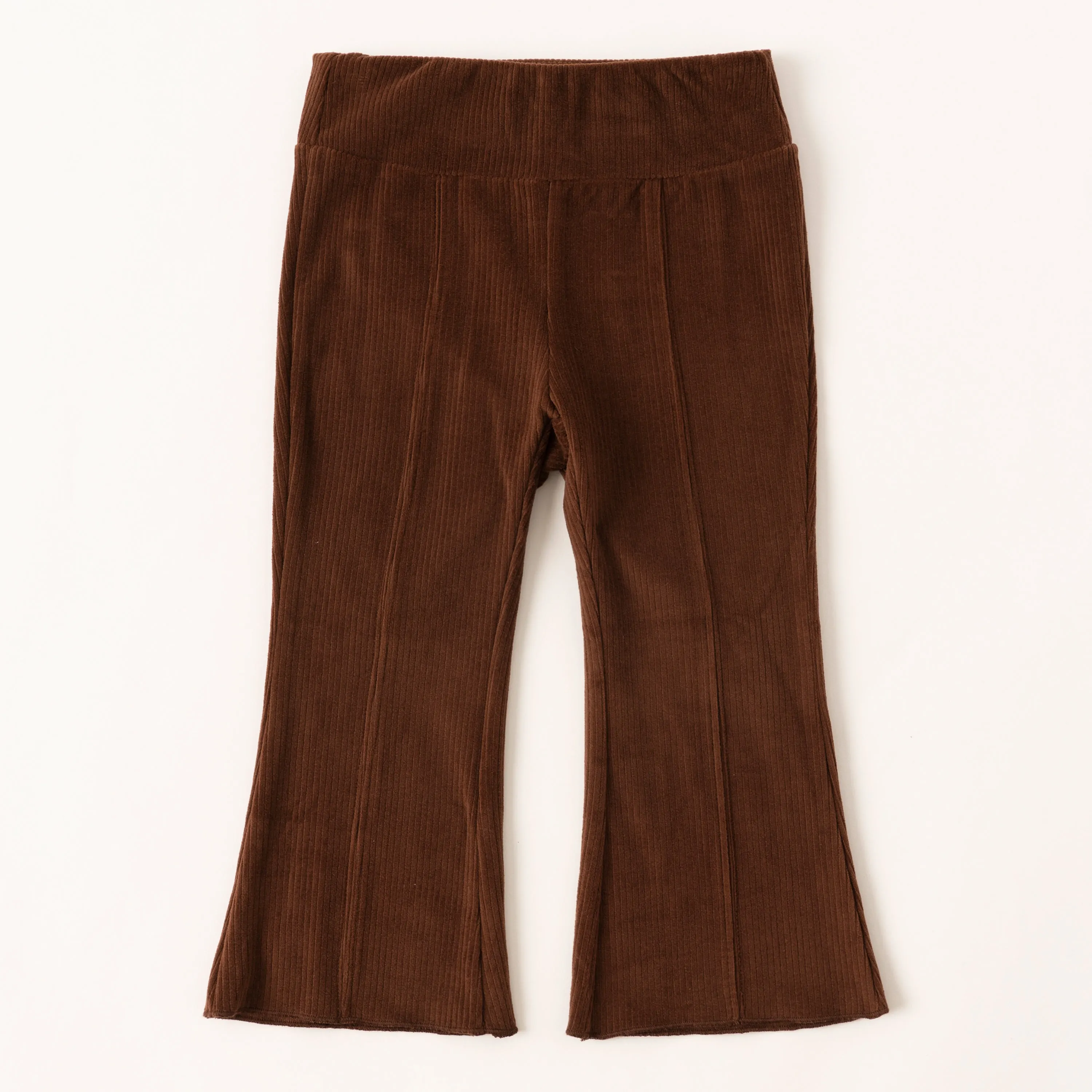 Ribbed Velour Flare Leg Pant