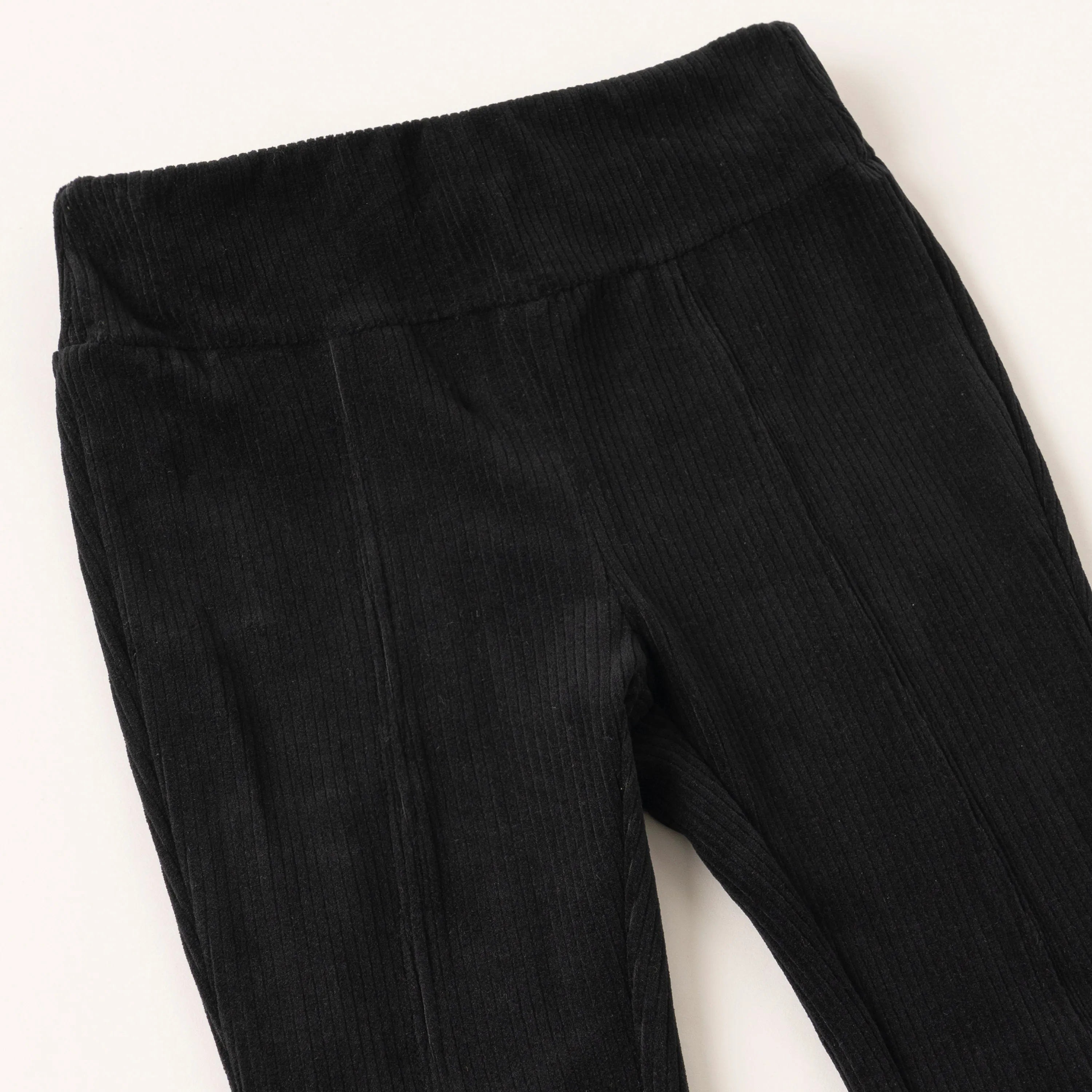 Ribbed Velour Flare Leg Pant