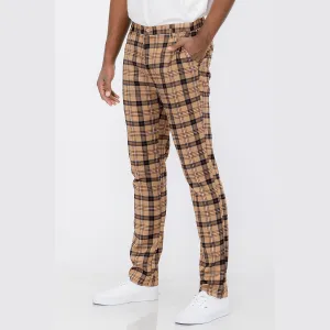 Slim Plaid Pants