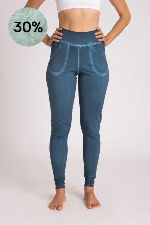 Stonewash Extra Long Slouchy Pants