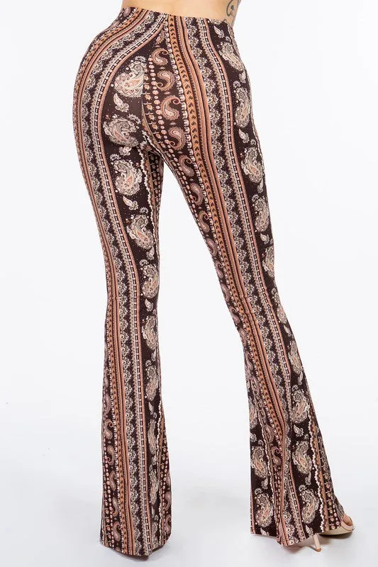 Take Me Out Tonight Paisley Flare Pants