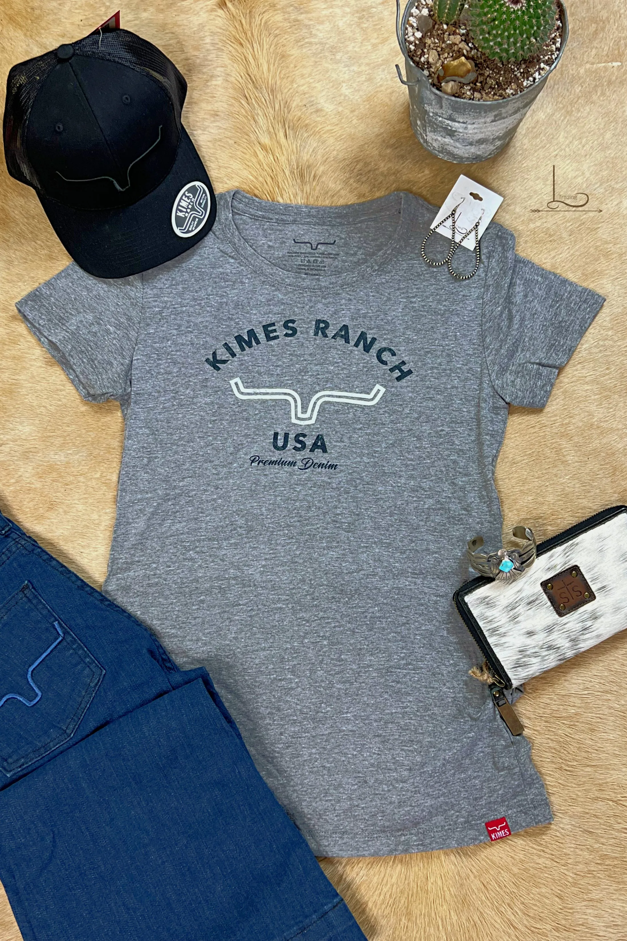 The Kimes Ranch Tee in Grey