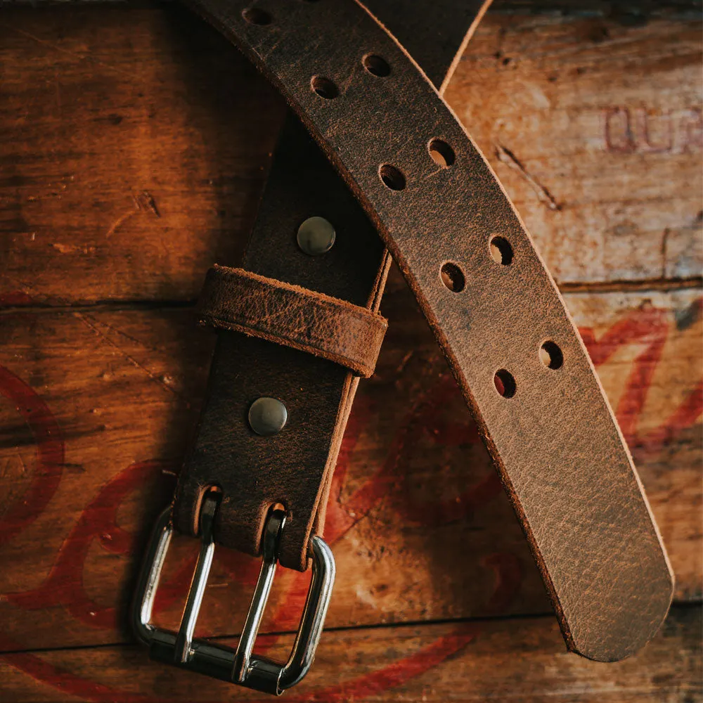 The Legend Double Prong Retro Style Jean Belt - 1.5" Width