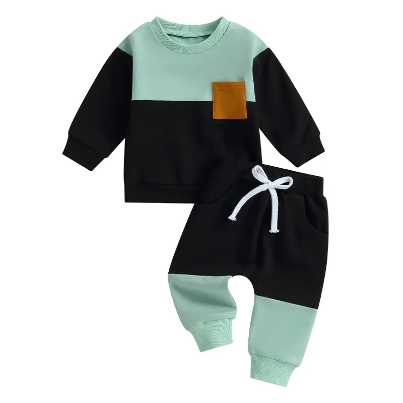 Trendy Toddler Sweatshirt And Pants Set